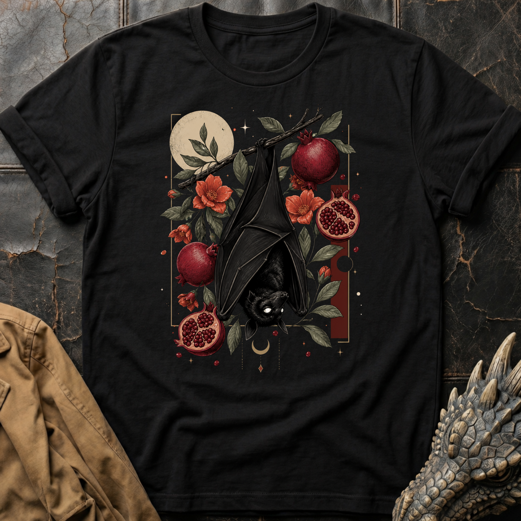 Bat & Pomegranate  | T-Shirt
