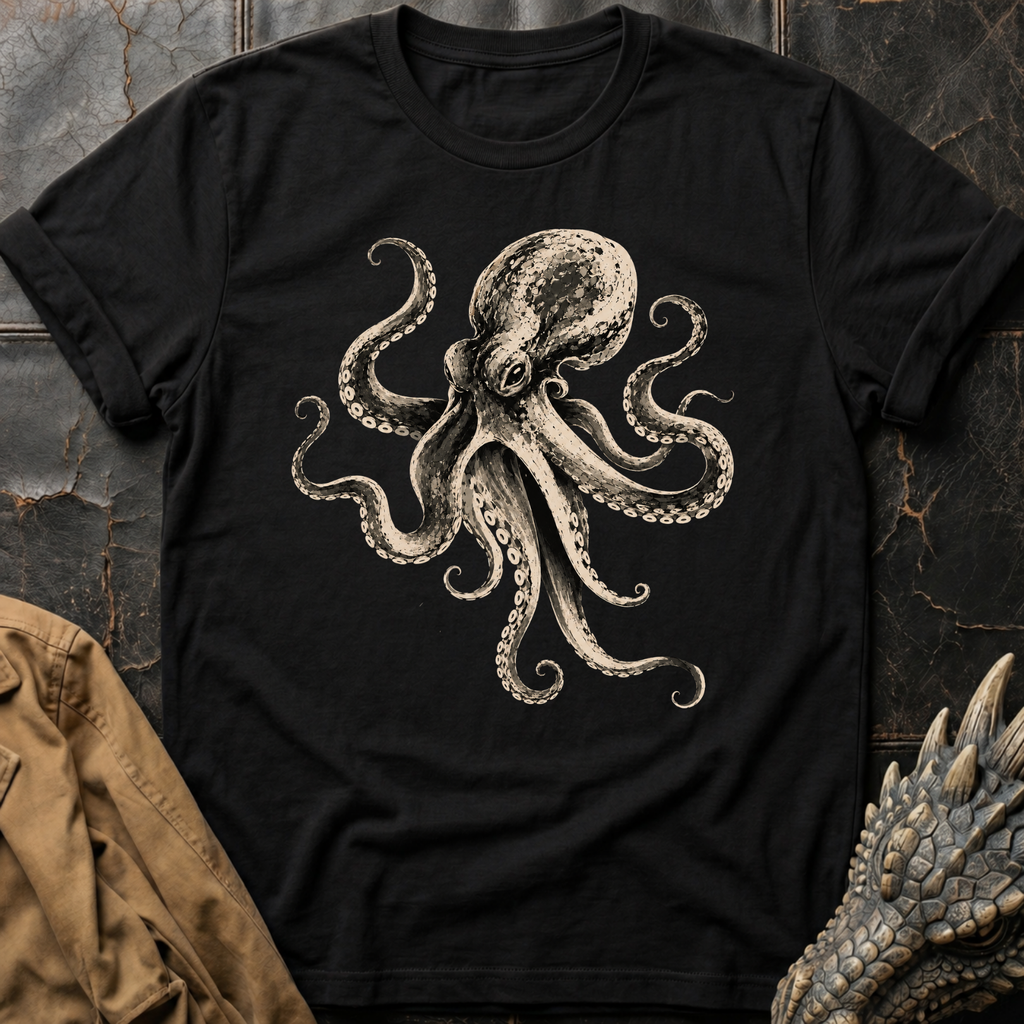 B&W Octopus | Tee