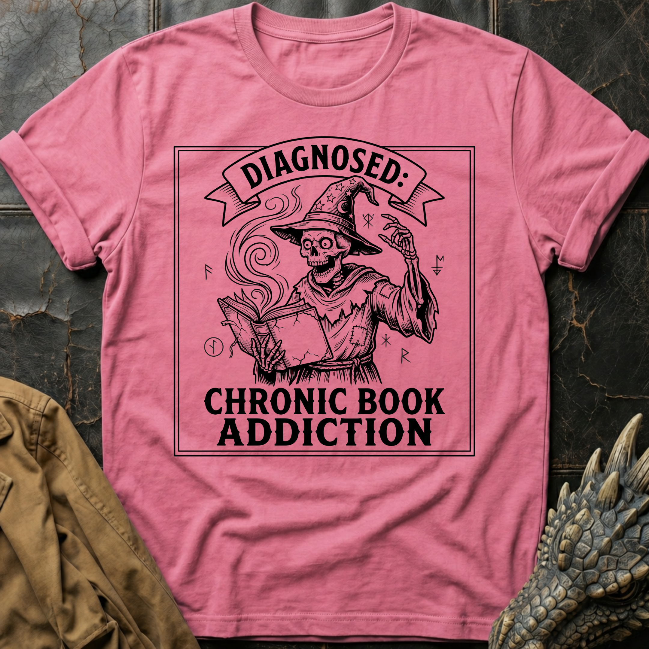 Diagnosed_ Chronic Book Addiction | T-Shirt