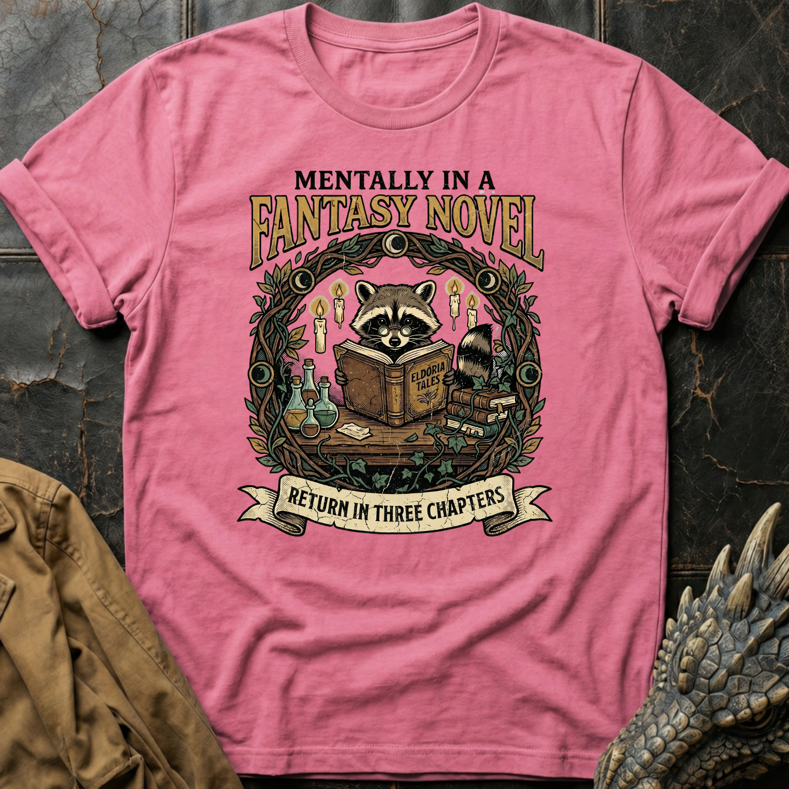 Raccoon Reading | T-Shirt