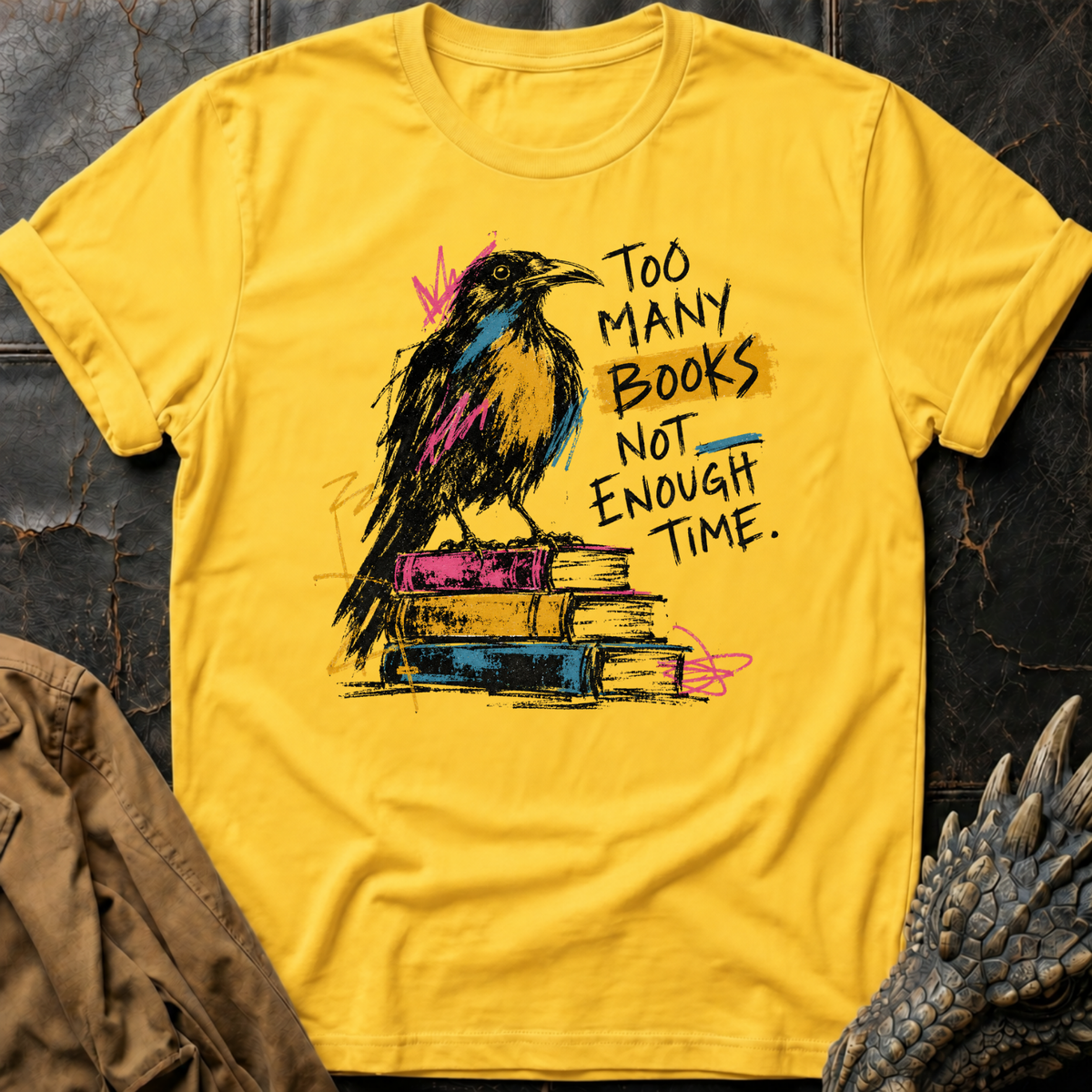 Too Many Books | Tee