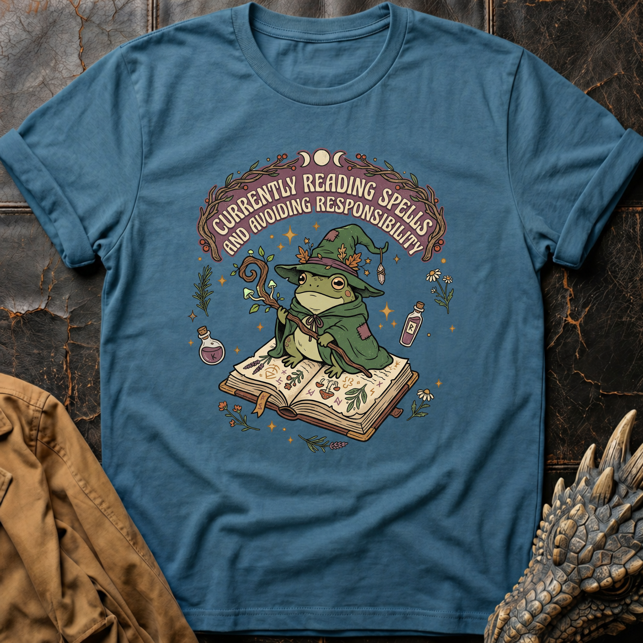 Currently Reading Spells T-Shirt