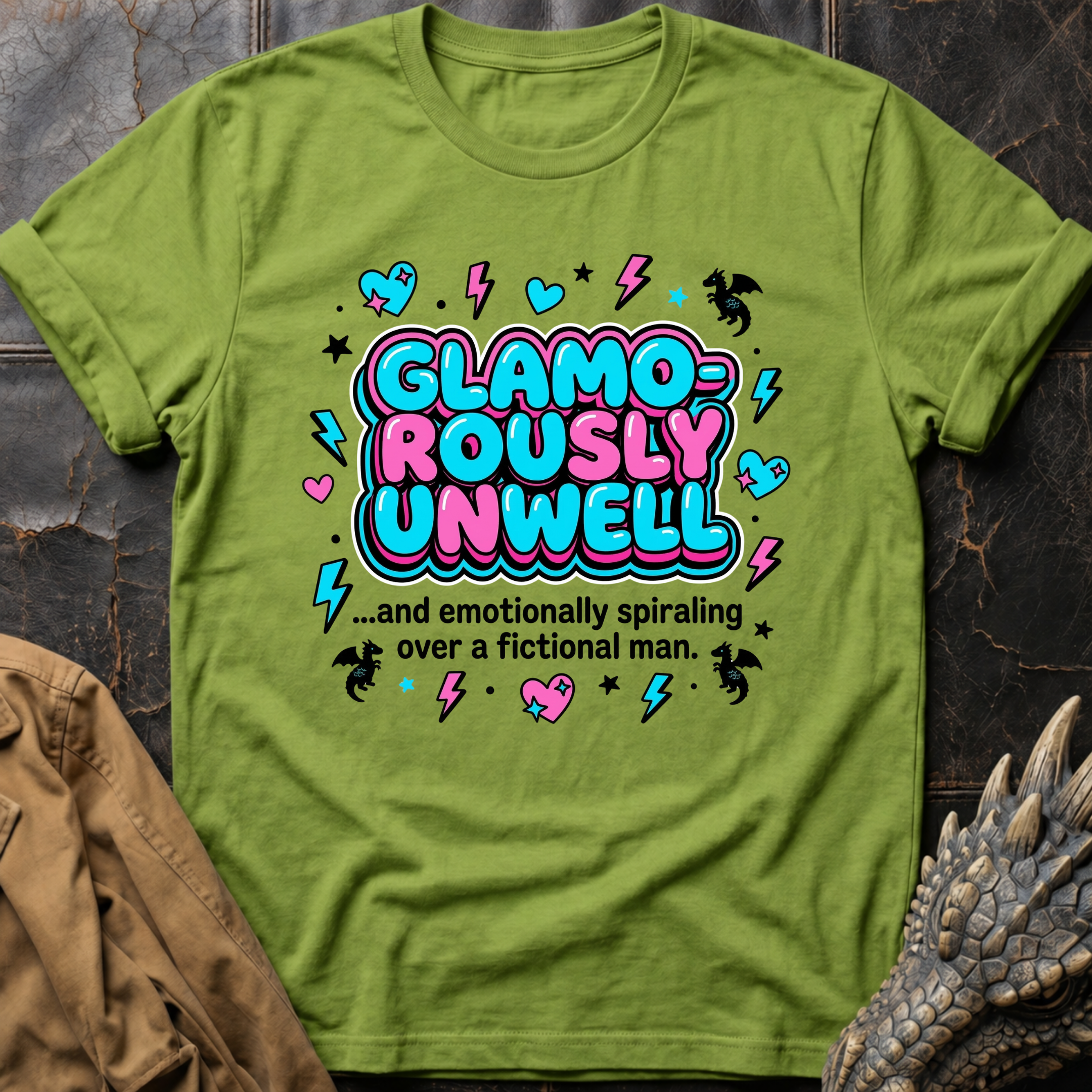 Glamorously Unwell - Pink & Blue T-Shirt