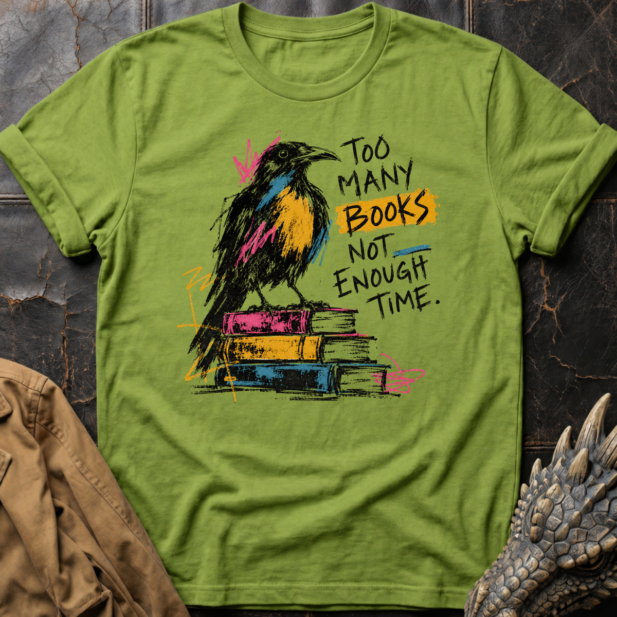 Too Many Books | Tee