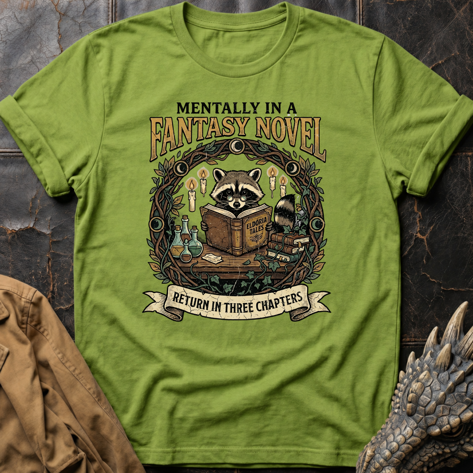 Raccoon Reading | T-Shirt