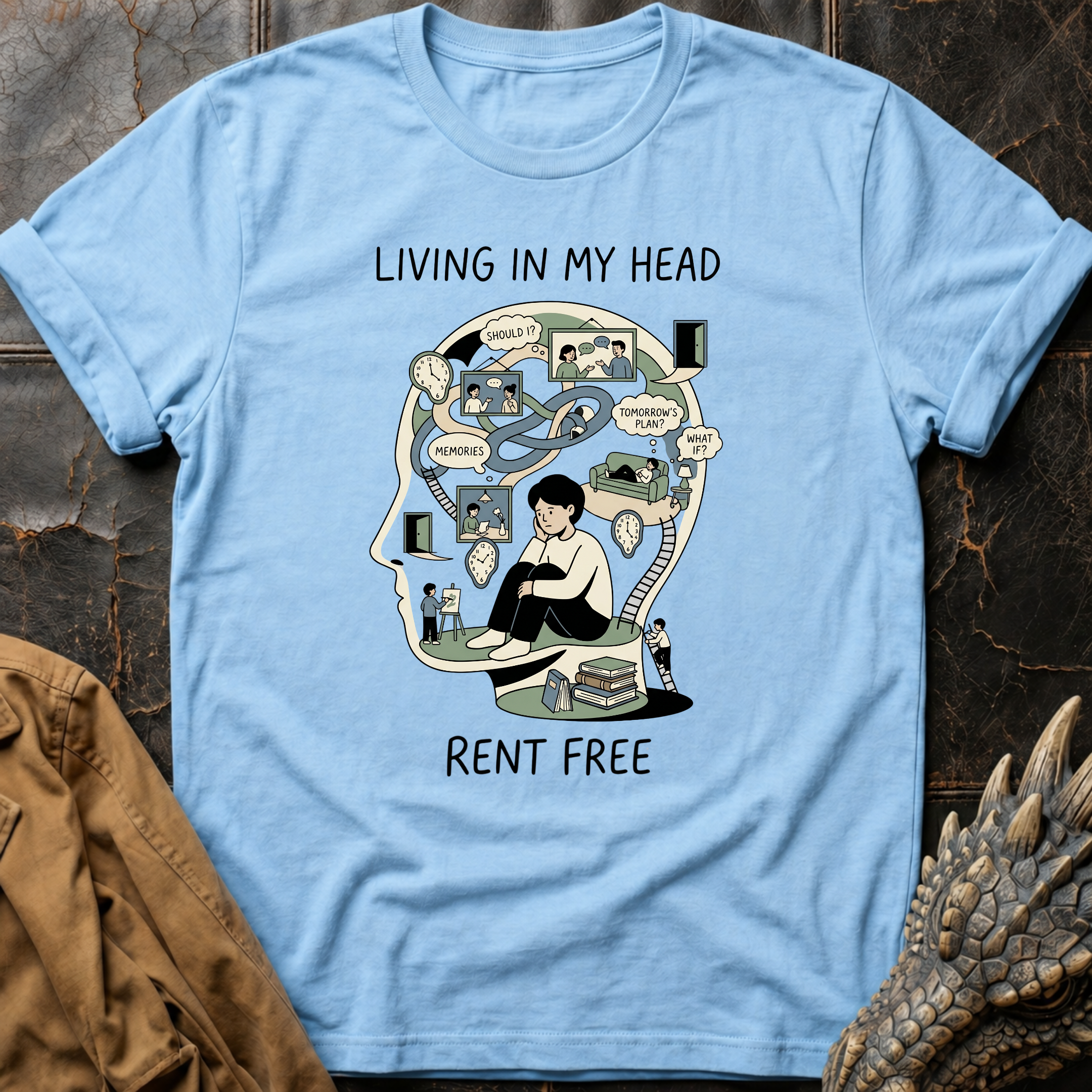 Living In My Head Rent Free | T-Shirt