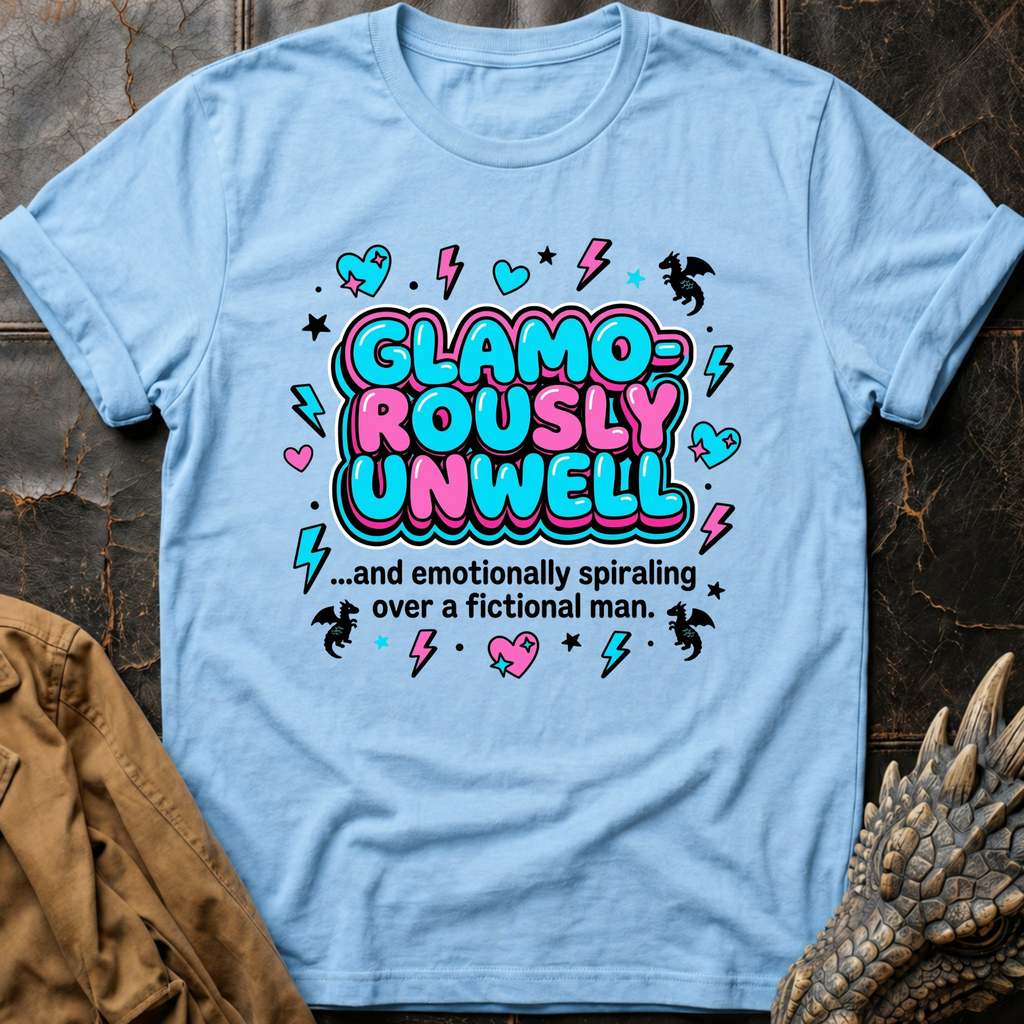 Glamorously Unwell - Pink & Blue T-Shirt