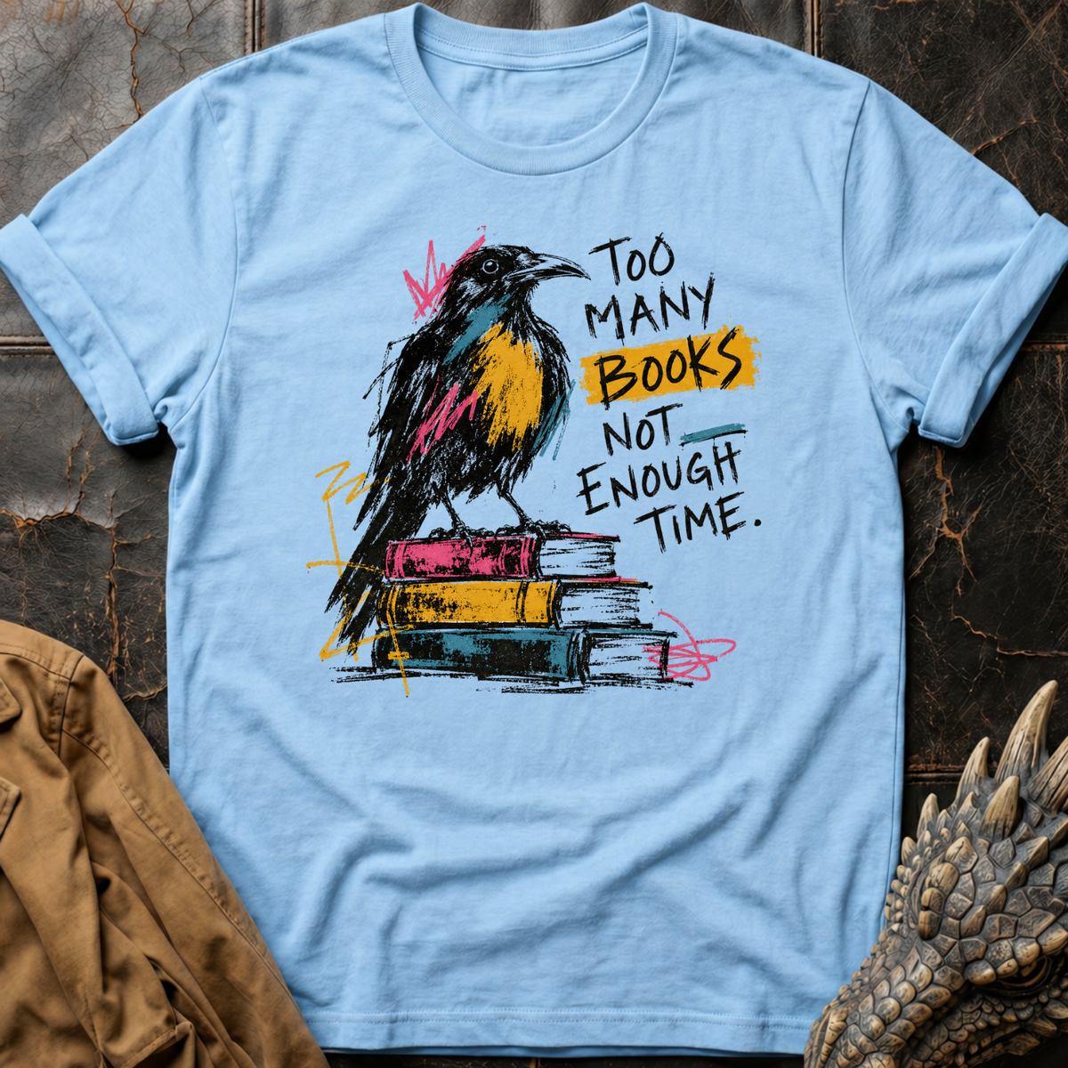 Too Many Books | Tee