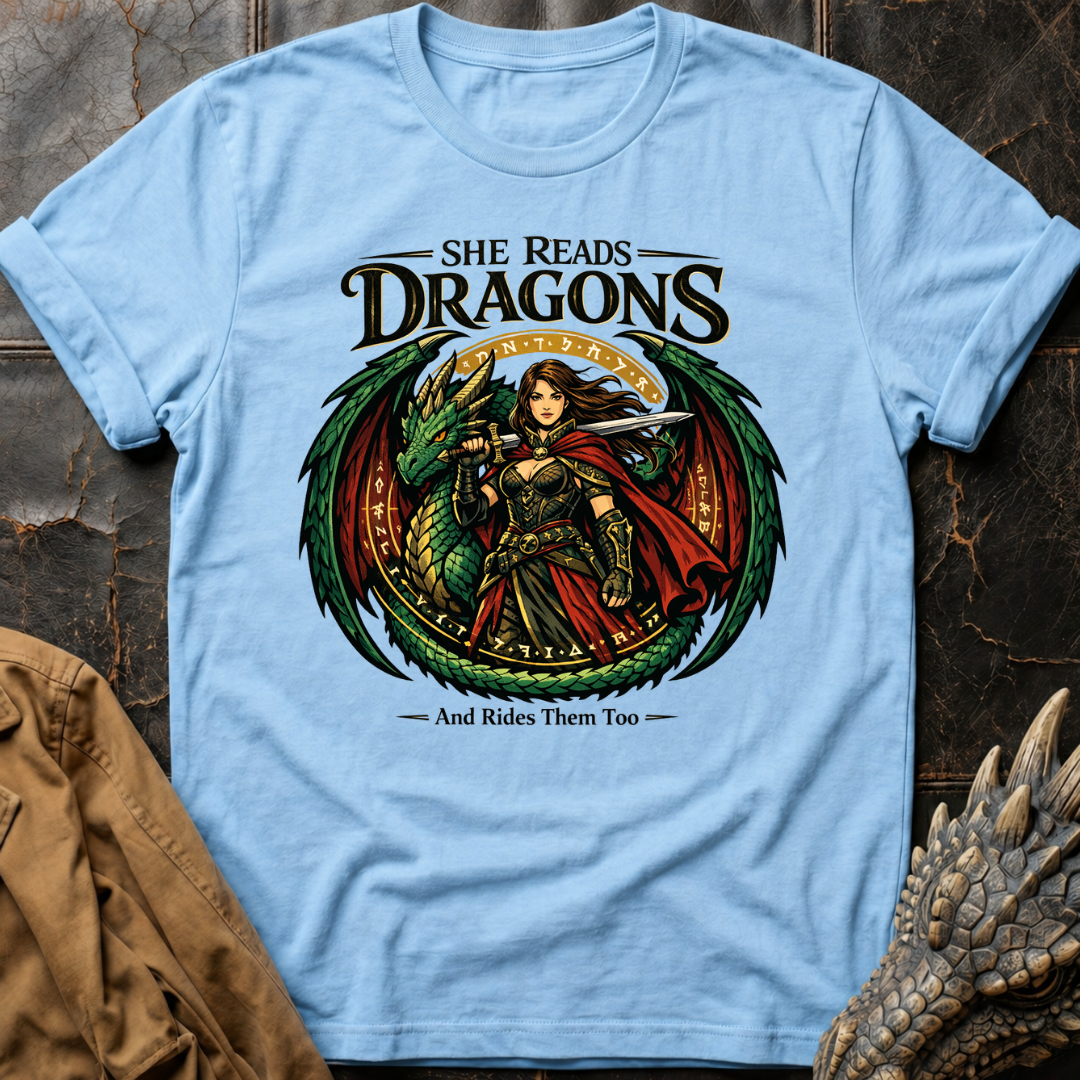 She Reads Dragons T-Shirt