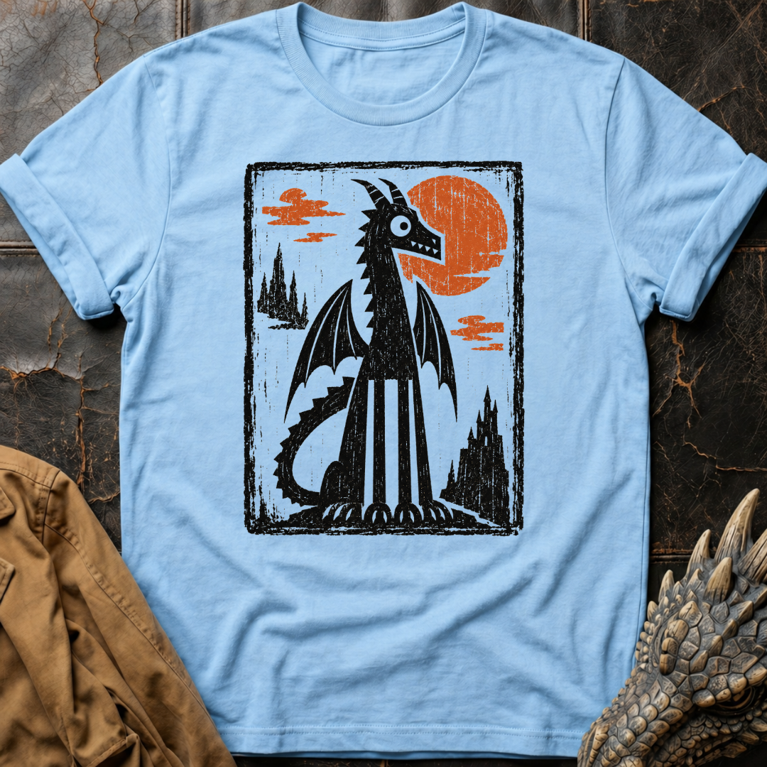 Linocut Dragon | Tee