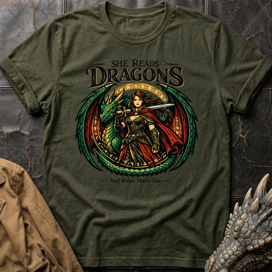 She Reads Dragons T-Shirt