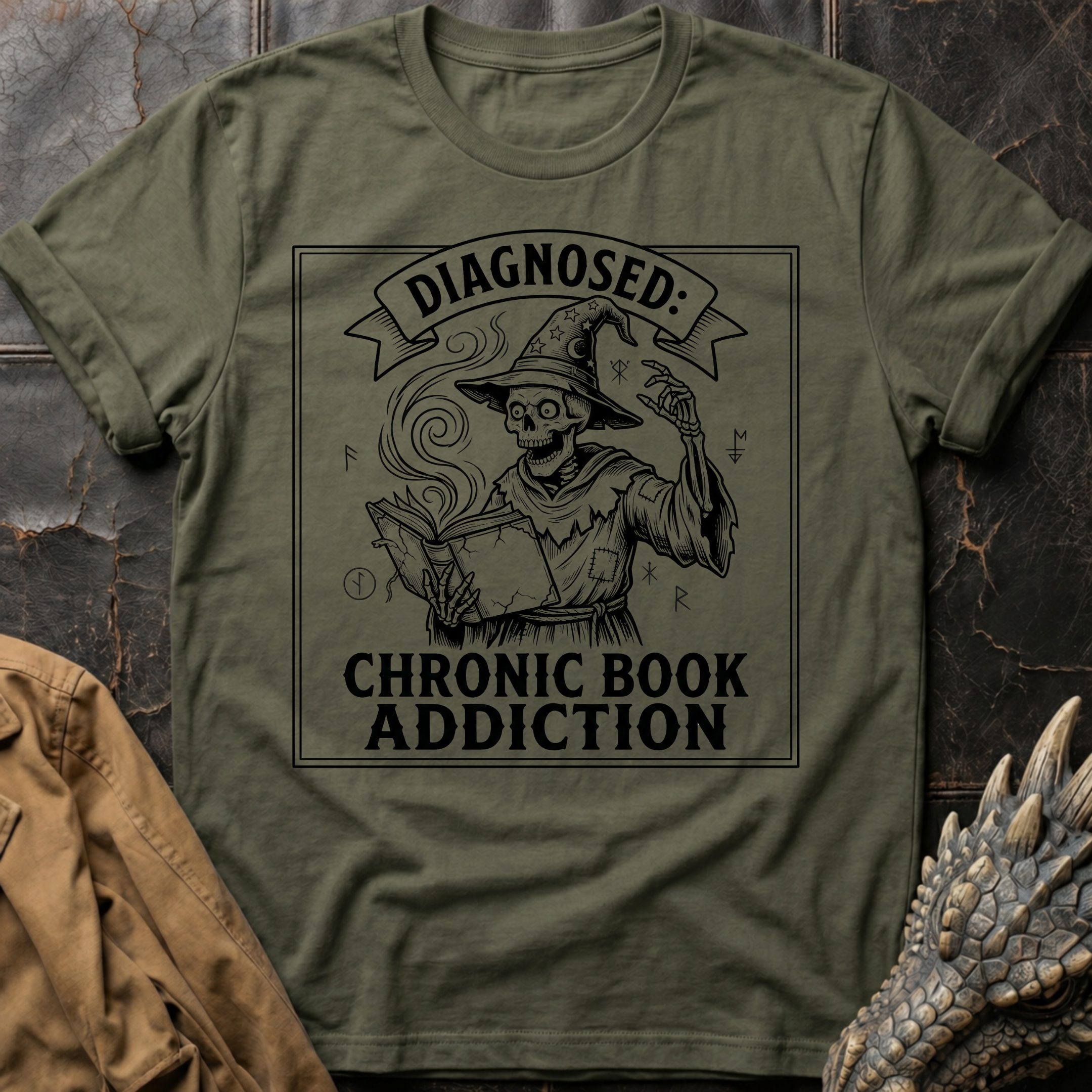 Diagnosed_ Chronic Book Addiction | T-Shirt