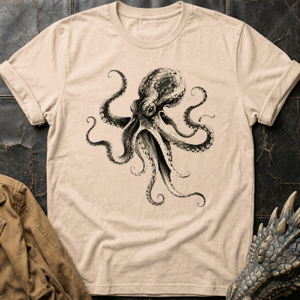 B&W Octopus | Tee
