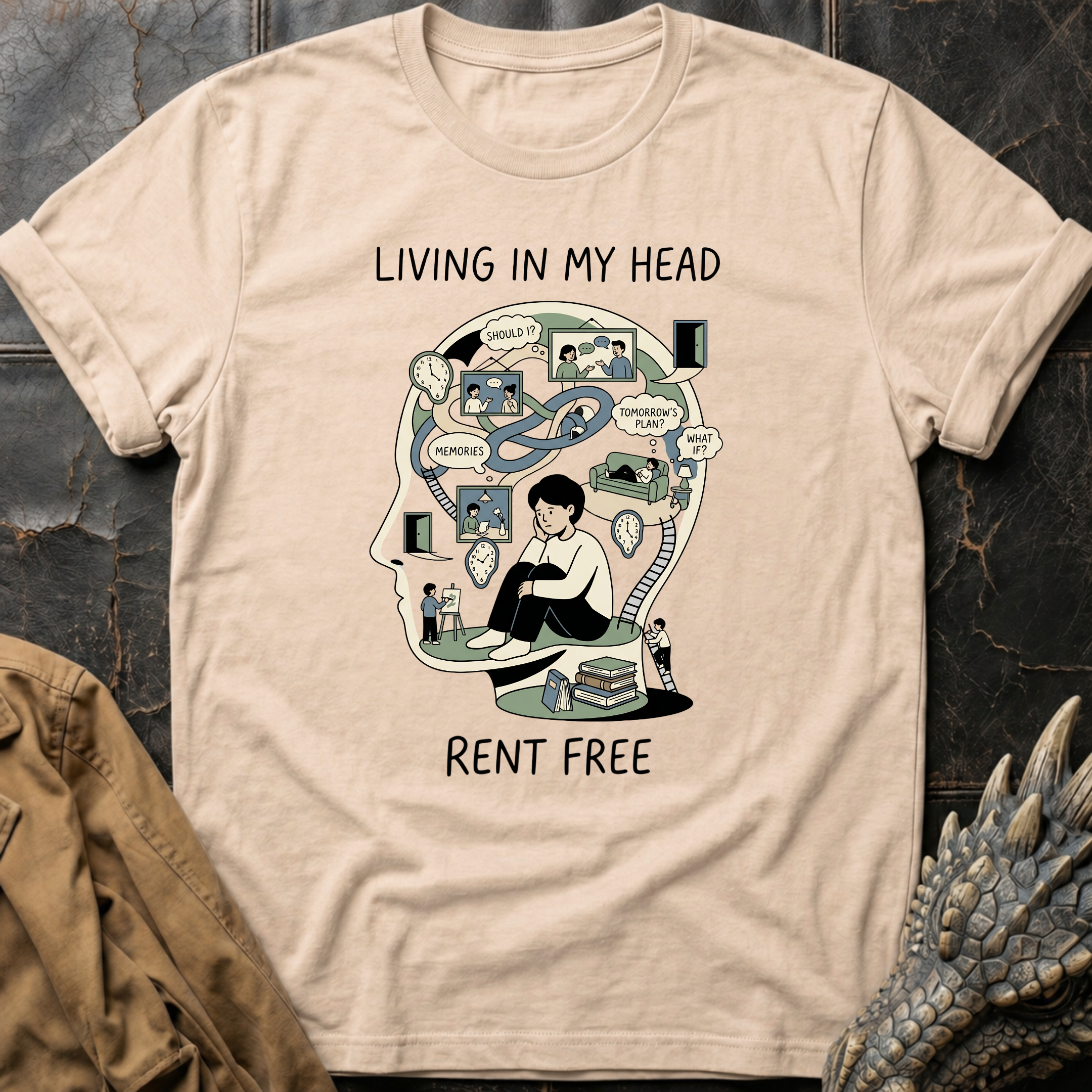 Living In My Head Rent Free | T-Shirt