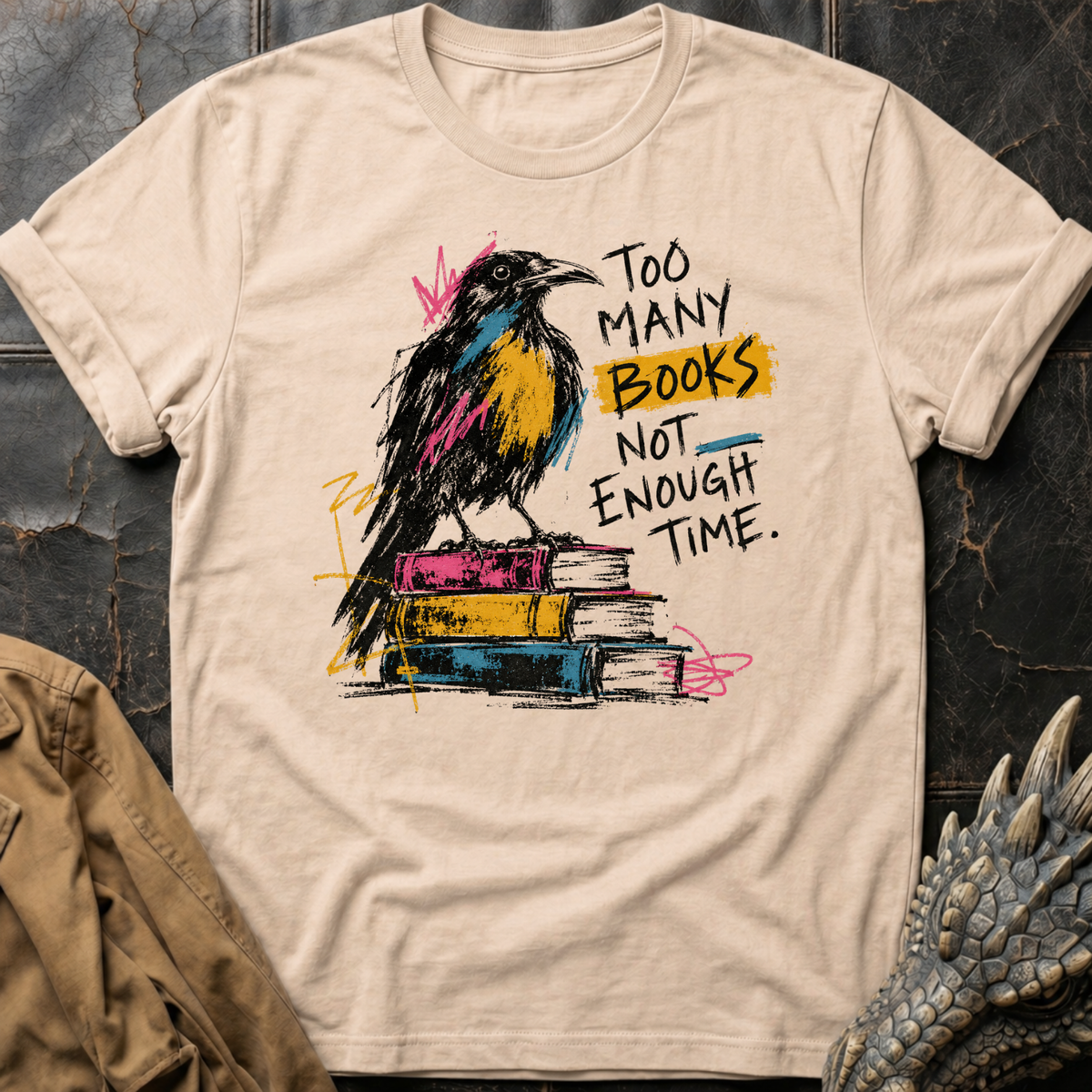 Too Many Books | Tee