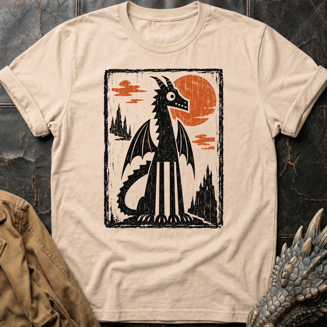 Linocut Dragon | Tee
