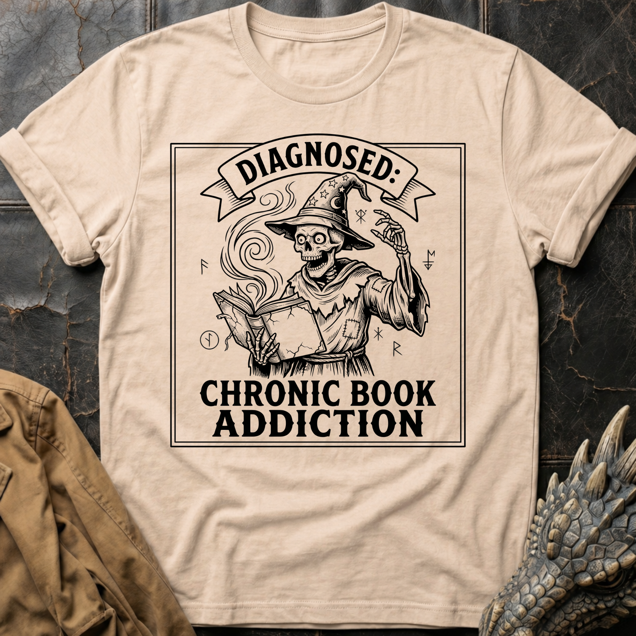 Diagnosed_ Chronic Book Addiction | T-Shirt