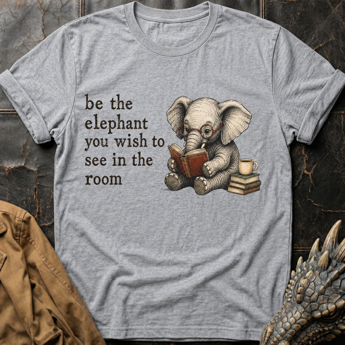 Bookish Elephant | T-Shirt