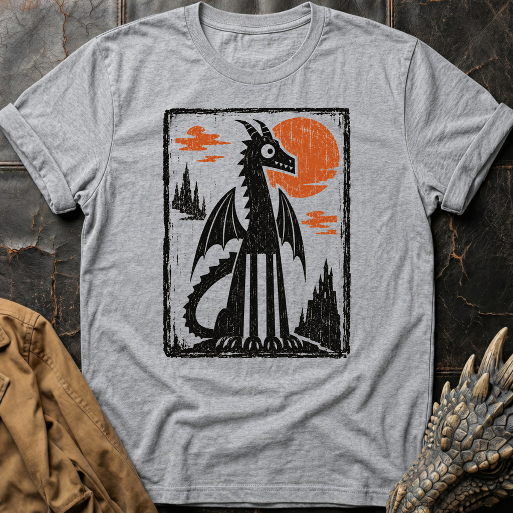 Linocut Dragon | Tee