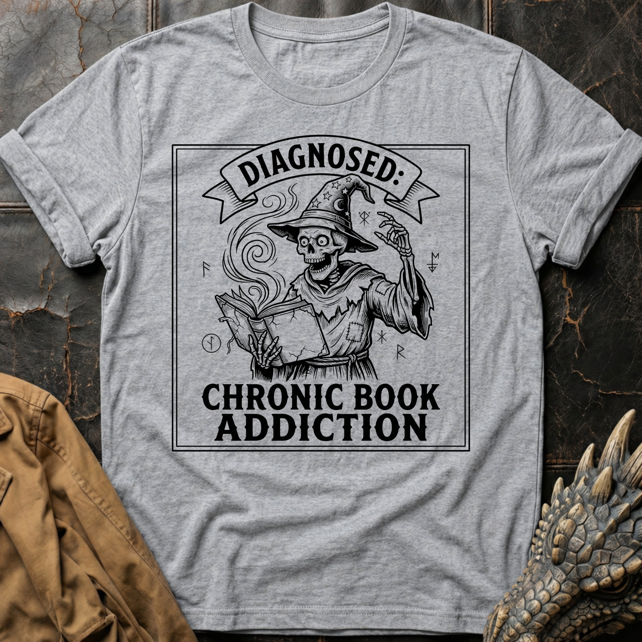 Diagnosed_ Chronic Book Addiction | T-Shirt