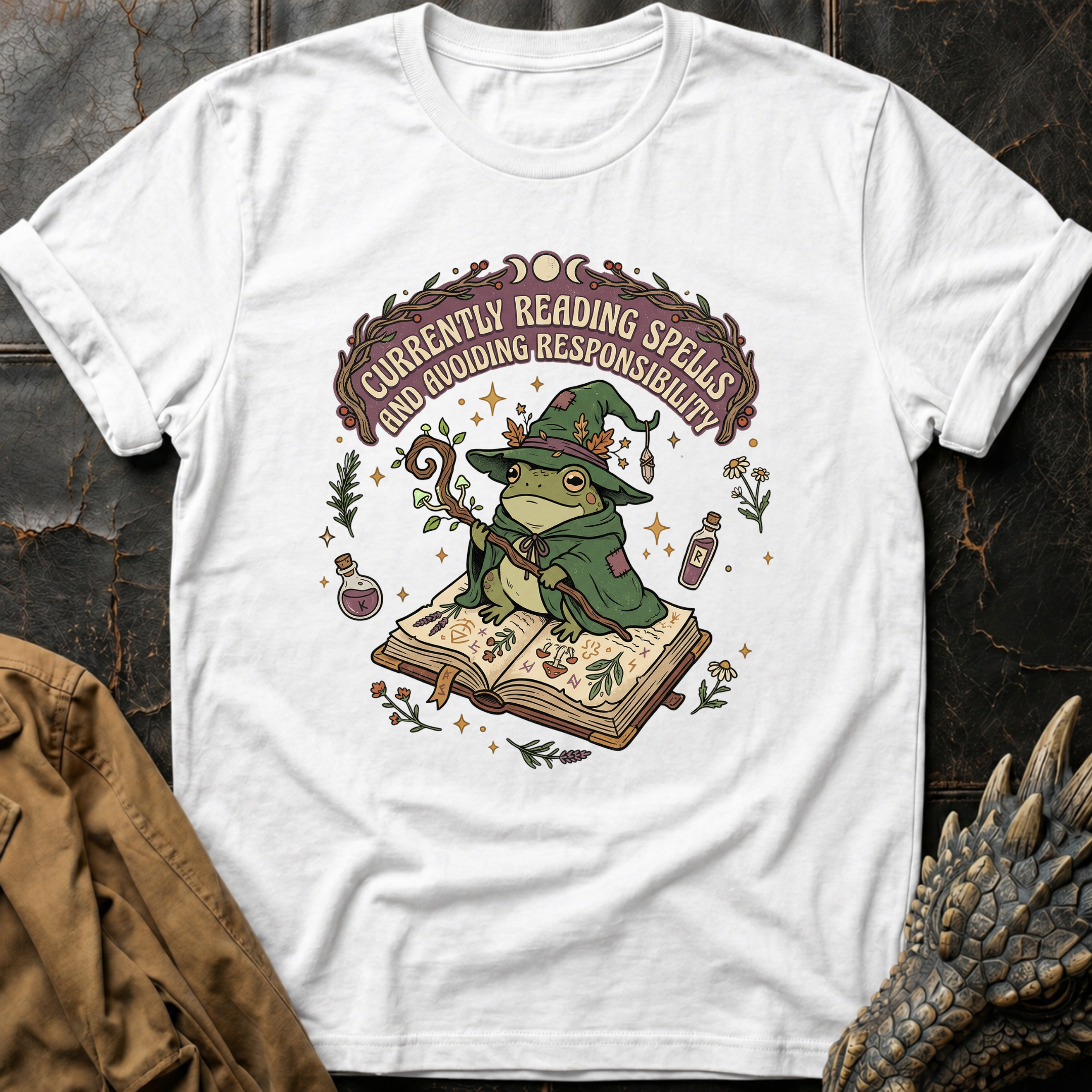 Currently Reading Spells T-Shirt