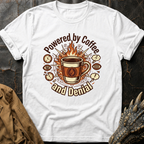 Powered By Coffee And Denial | T-Shirt