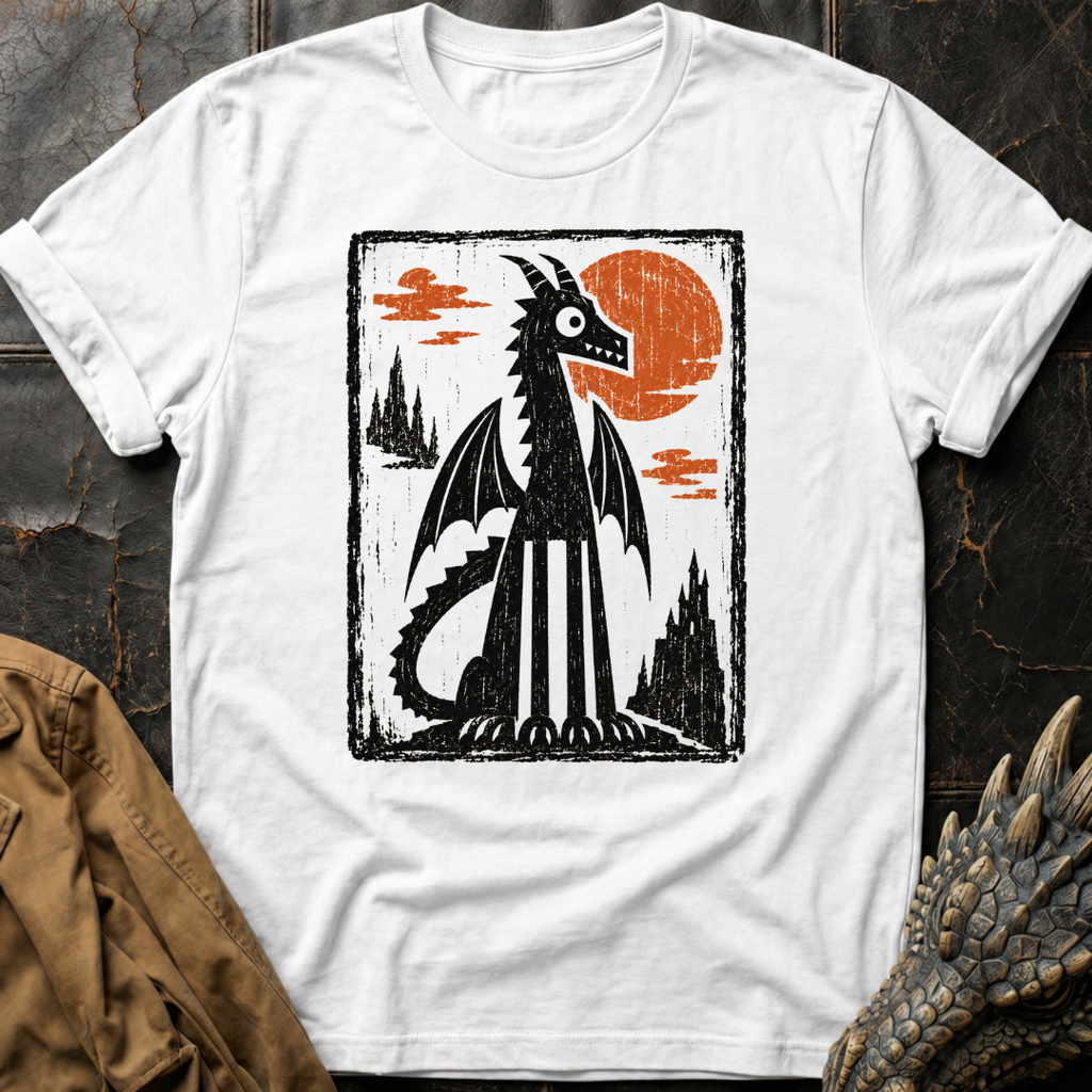 Linocut Dragon | Tee